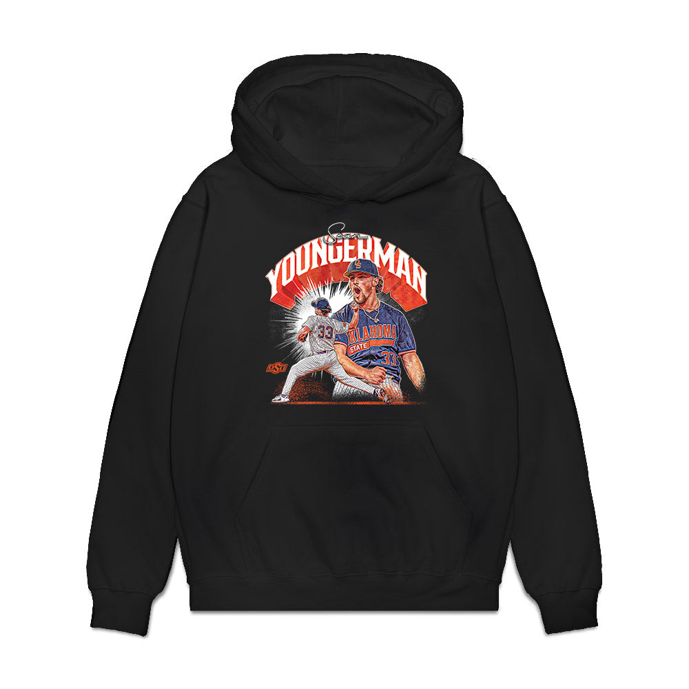 Oklahoma State - NCAA Baseball : Sean Youngerman - Premium Hooded Sweatshirt-0