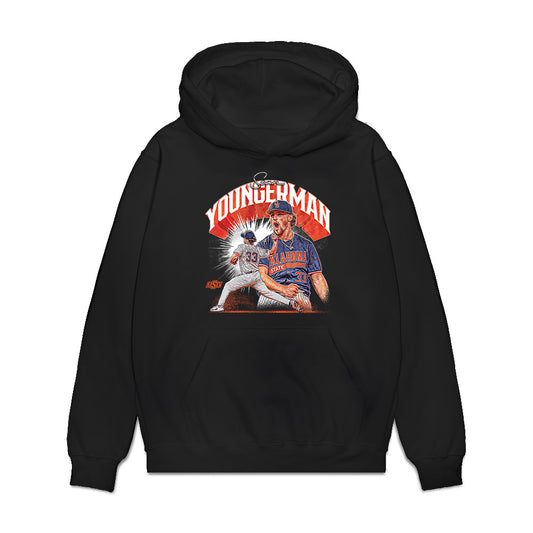 Oklahoma State - NCAA Baseball : Sean Youngerman - Premium Hooded Sweatshirt-0