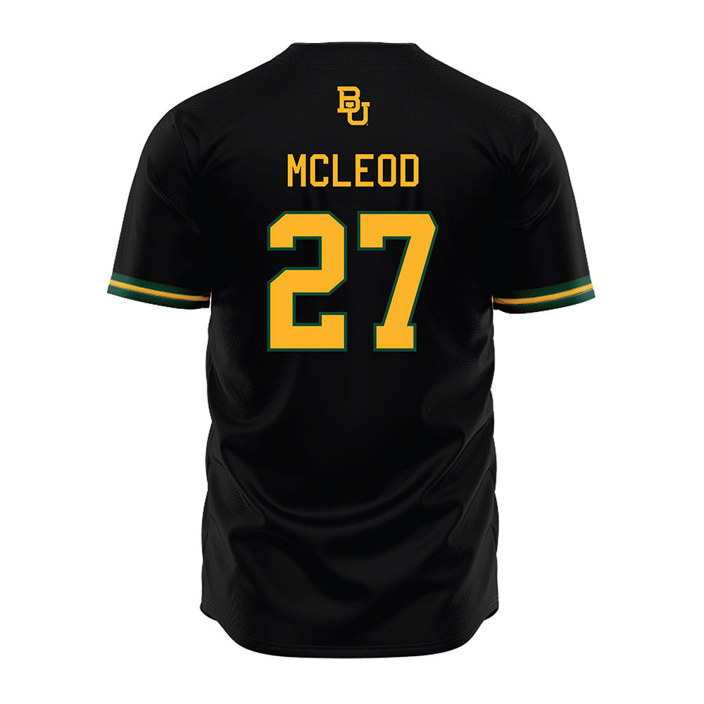 Baylor - NCAA Baseball : Luke McLeod - Black Jersey-1