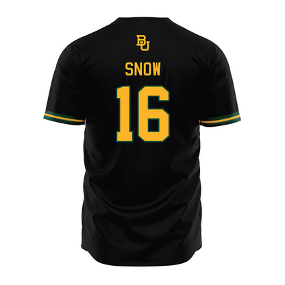 Baylor - NCAA Baseball : Hunter Snow - Black Jersey-1