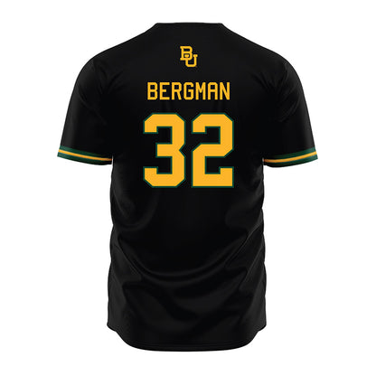 Baylor - NCAA Baseball : Caleb Bergman - Black Jersey-1