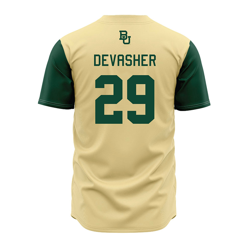 Baylor - NCAA Baseball : Luke DeVasher - Cream Jersey-1