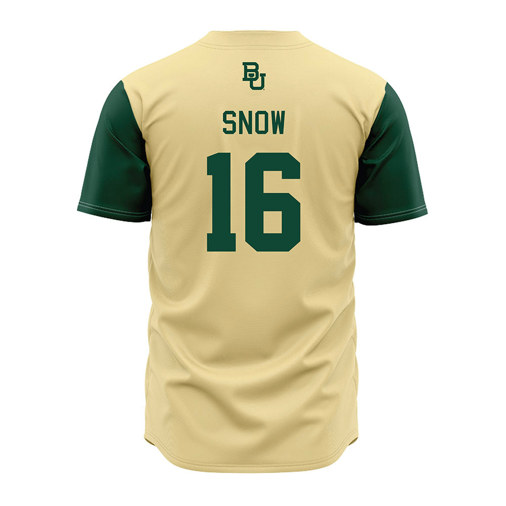 Baylor - NCAA Baseball : Hunter Snow - Cream Jersey-1