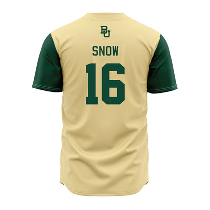 Baylor - NCAA Baseball : Hunter Snow - Cream Jersey-1