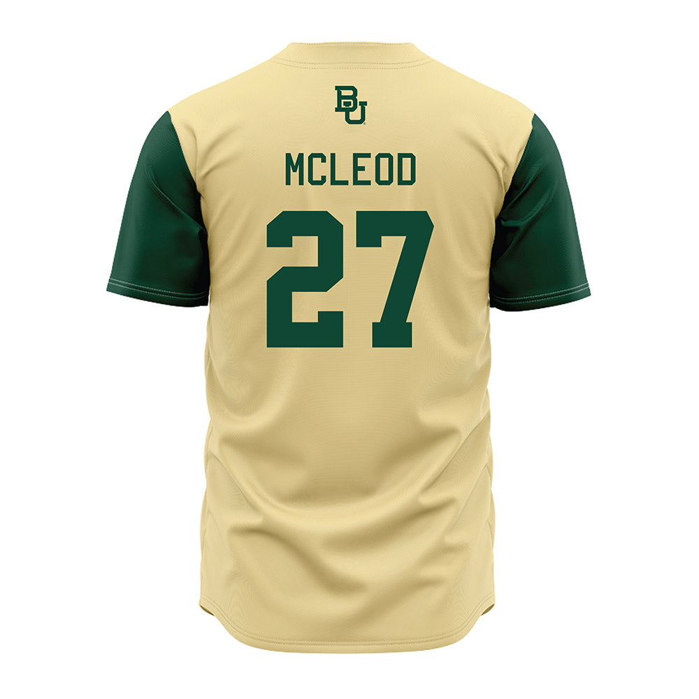 Baylor - NCAA Baseball : Luke McLeod - Cream Jersey-1