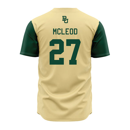Baylor - NCAA Baseball : Luke McLeod - Cream Jersey-1
