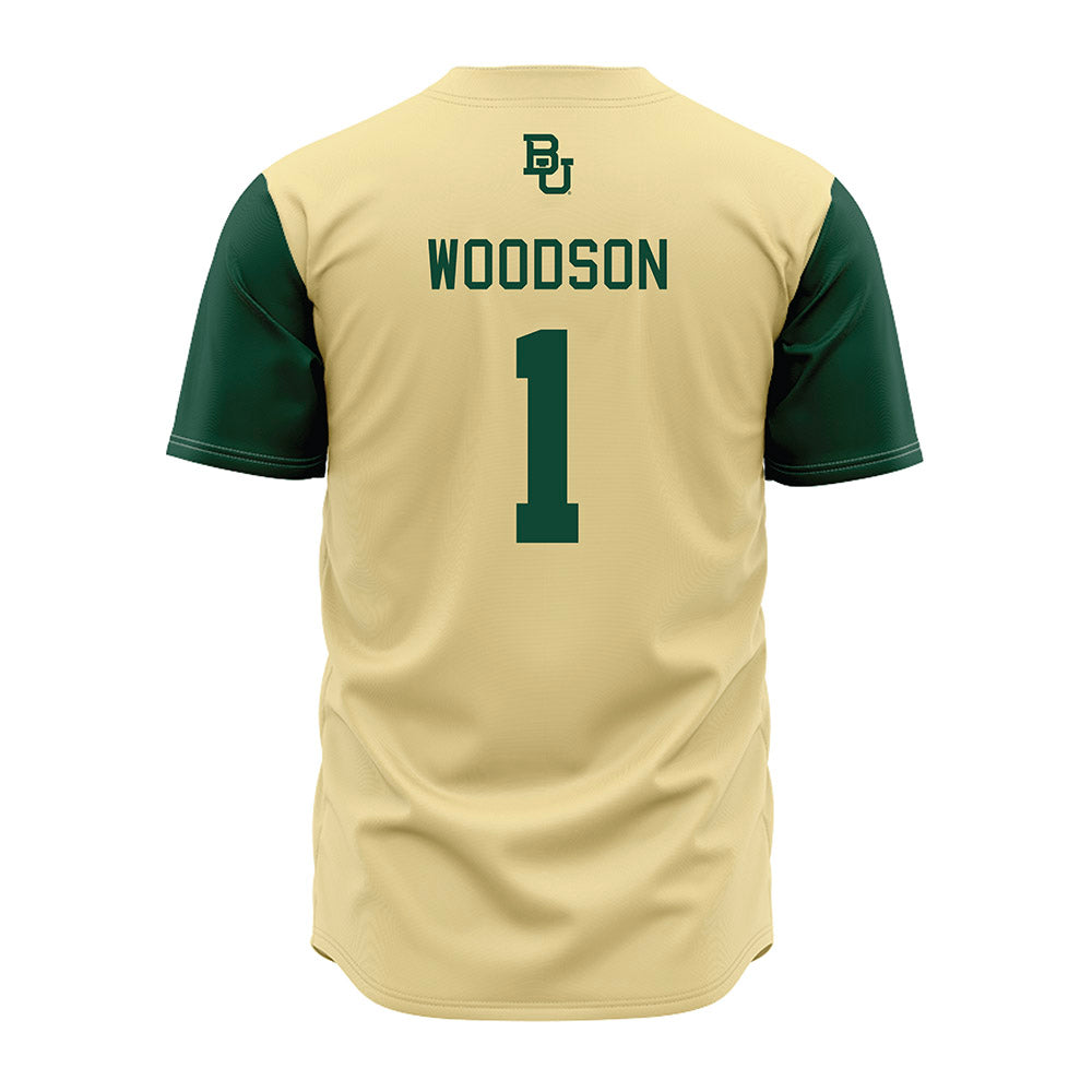 Baylor - NCAA Baseball : TJ Woodson - Cream Jersey-1