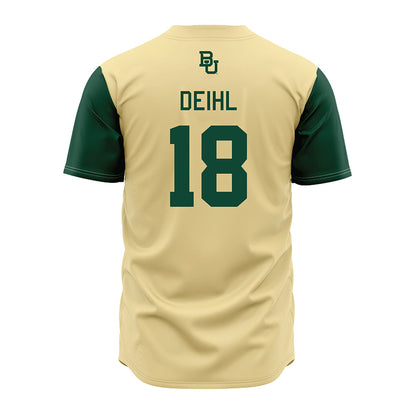 Baylor - NCAA Baseball : Keegan Deihl - Cream Jersey-1