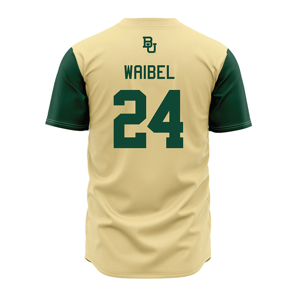 Baylor - NCAA Baseball : Cade Waibel - Cream Jersey-1