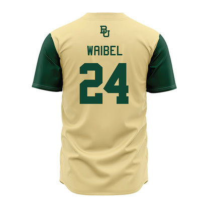 Baylor - NCAA Baseball : Cade Waibel - Cream Jersey-1