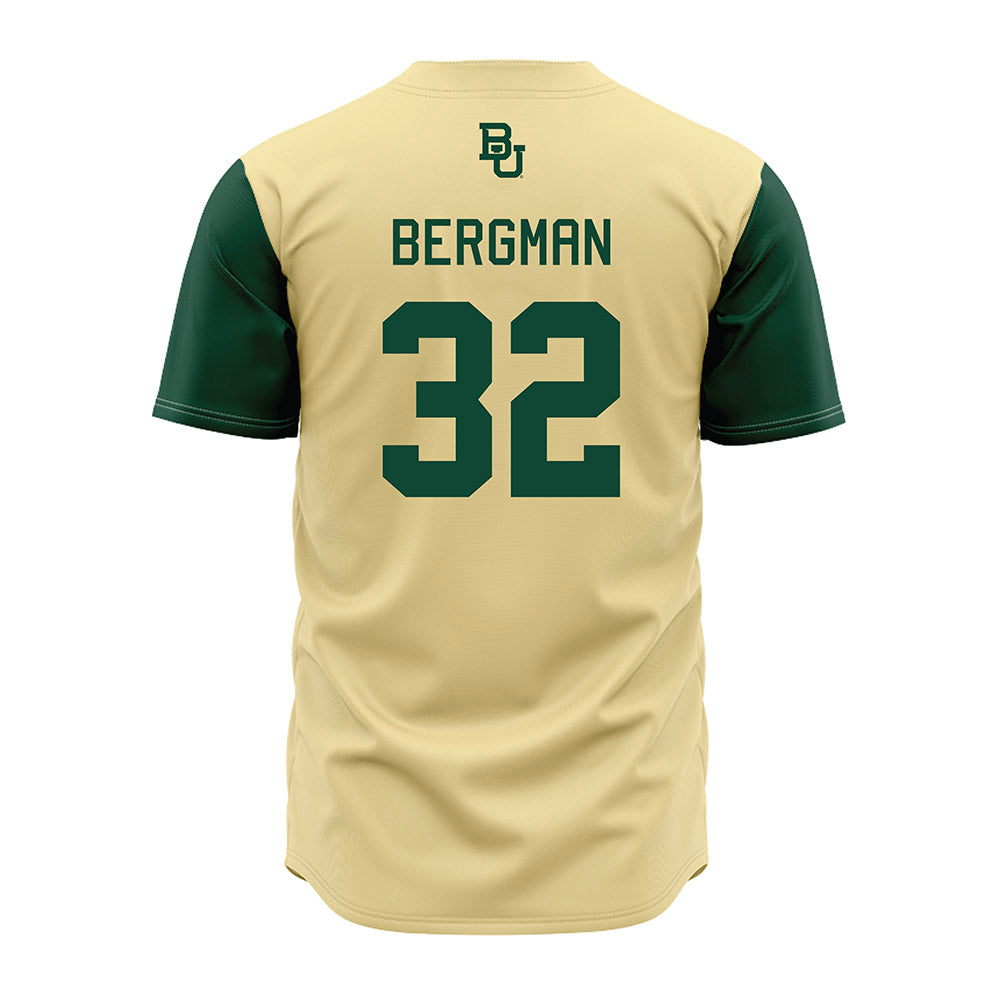 Baylor - NCAA Baseball : Caleb Bergman - Cream Jersey-1
