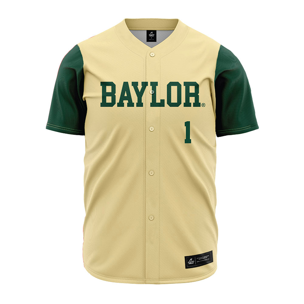 Baylor - NCAA Baseball : TJ Woodson - Cream Jersey-0
