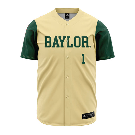 Baylor - NCAA Baseball : TJ Woodson - Cream Jersey-0