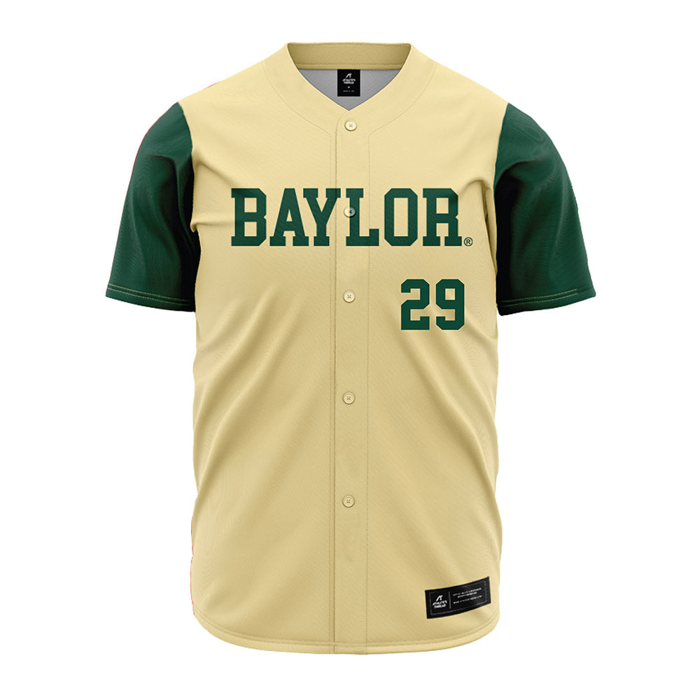Baylor - NCAA Baseball : Luke DeVasher - Cream Jersey-0