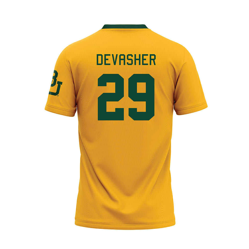 Baylor - NCAA Baseball : Luke DeVasher - Gold Baseball Jersey-1