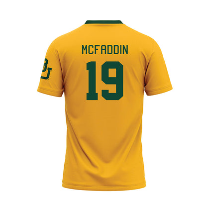 Baylor - NCAA Baseball : Caldwell McFaddin - Gold Baseball Jersey-1