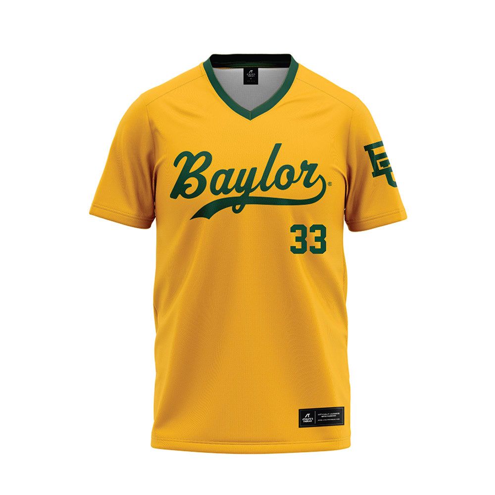 Baylor - NCAA Baseball : Cayden Baker - Gold Baseball Jersey-0