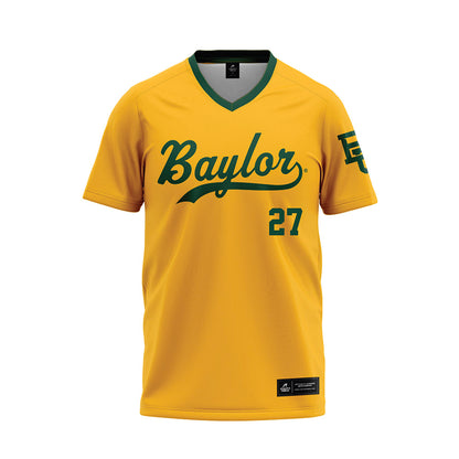 Baylor - NCAA Baseball : Luke McLeod - Gold Baseball Jersey-0