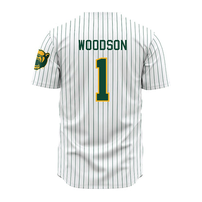 Baylor - NCAA Baseball : TJ Woodson - Pinstripe Jersey-1