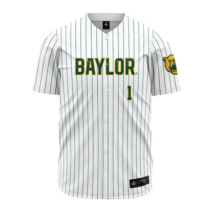 Baylor - NCAA Baseball : TJ Woodson - Pinstripe Jersey-0