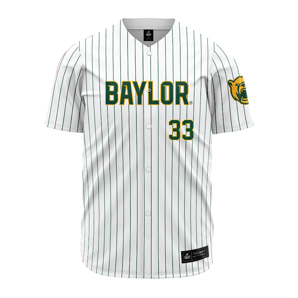 Baylor - NCAA Baseball : Cayden Baker - Pinstripe Jersey-0