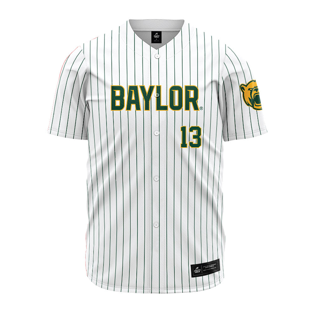 Baylor - NCAA Baseball : Robert De La Garza - Pinstripe Jersey-0