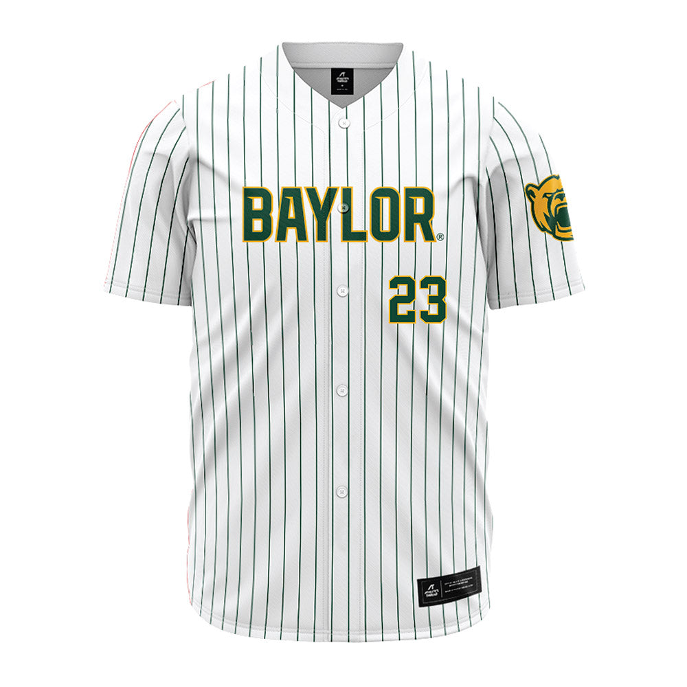 Baylor - NCAA Baseball : Ty Johnson - Pinstripe Jersey-0