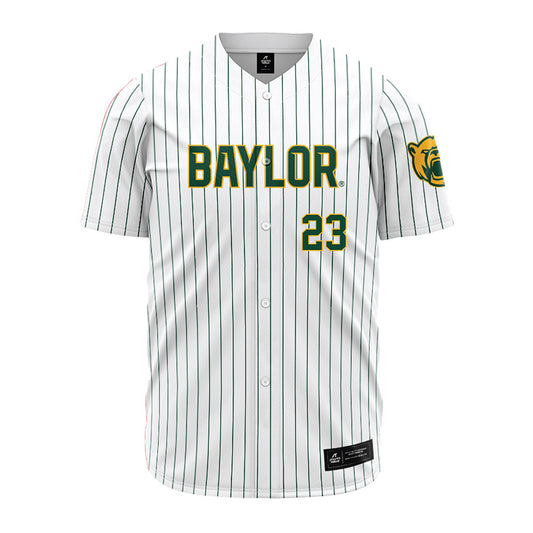 Baylor - NCAA Baseball : Ty Johnson - Pinstripe Jersey-0