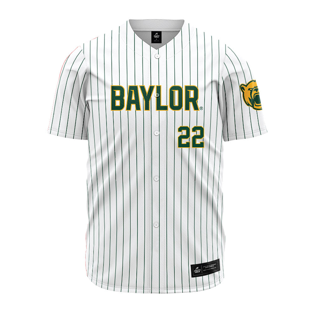 Baylor - NCAA Baseball : Bo Caraway - Pinstripe Jersey-0