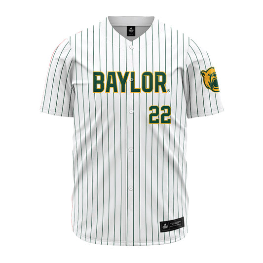 Baylor - NCAA Baseball : Bo Caraway - Pinstripe Jersey-0