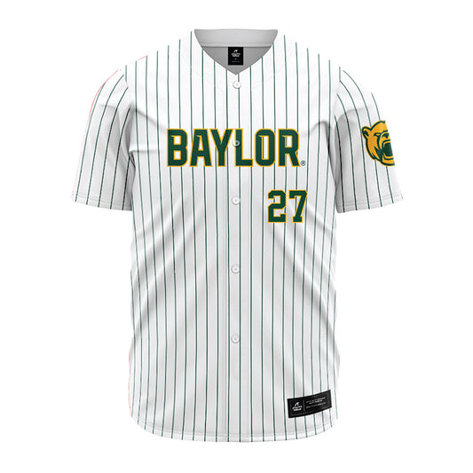 Baylor - NCAA Baseball : Luke McLeod - Pinstripe Jersey-0
