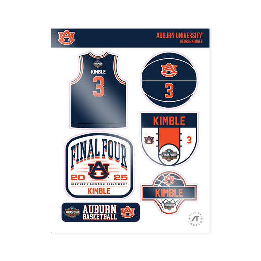 Auburn - NCAA Men's Basketball : George Kimble - NCAA® March Madness® Final 4 Sticker Sheet-0
