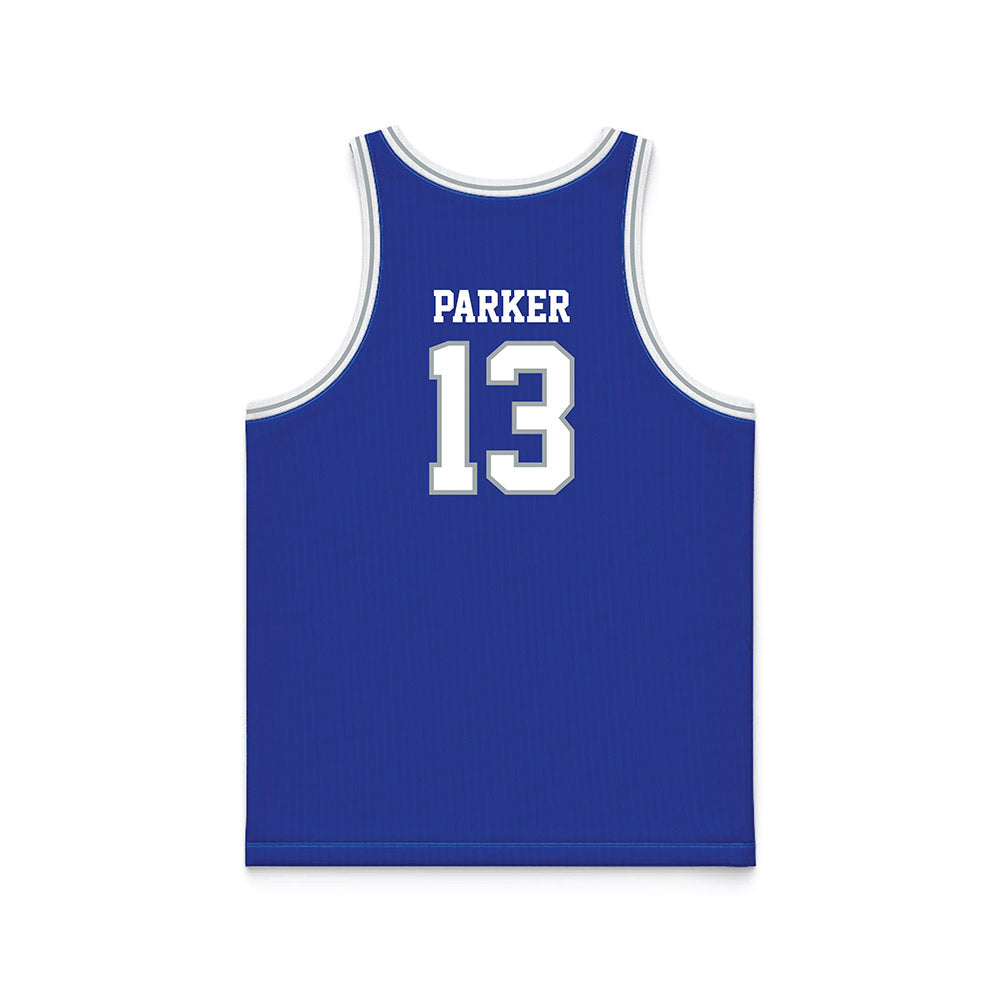 Seton Hall - NCAA Men's Basketball : Trey Parker - Blue Basketball Jersey-1