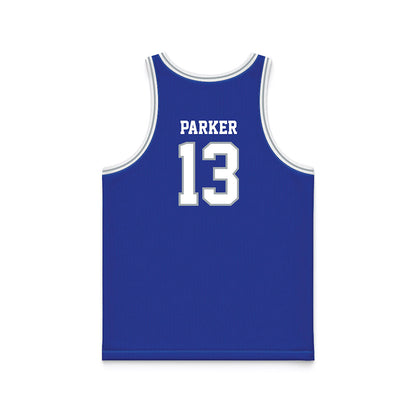 Seton Hall - NCAA Men's Basketball : Trey Parker - Blue Basketball Jersey-1