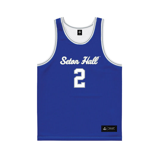 Seton Hall - NCAA Men's Basketball : Tajuan Simpkins - Blue Basketball Jersey-0