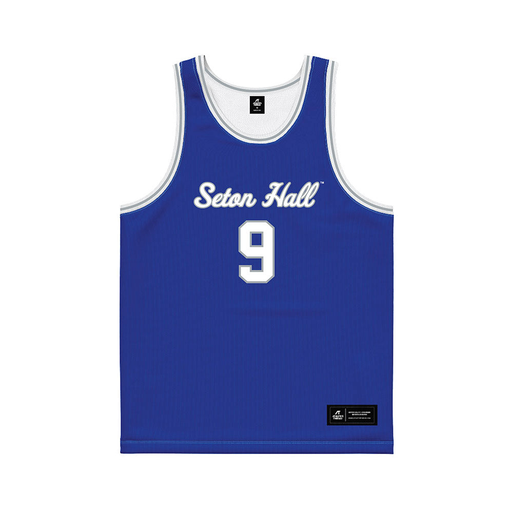 Seton Hall - NCAA Men's Basketball : Patrick Suemnick - Blue Basketball Jersey-0