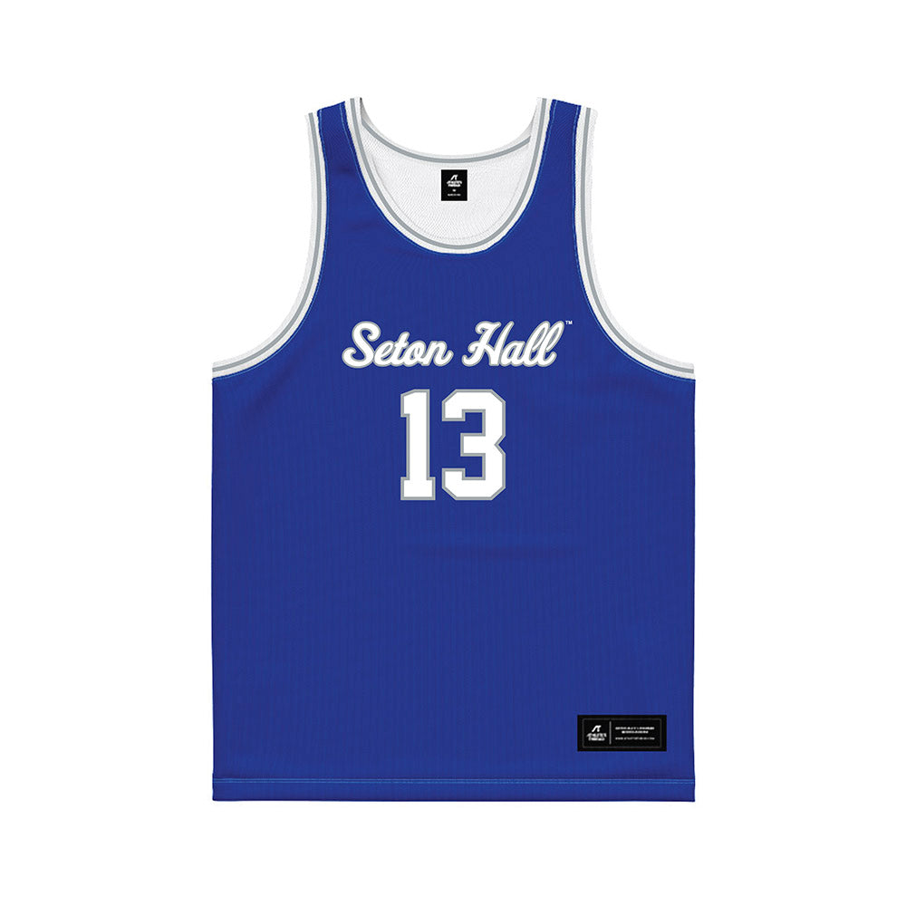 Seton Hall - NCAA Men's Basketball : Trey Parker - Blue Basketball Jersey-0