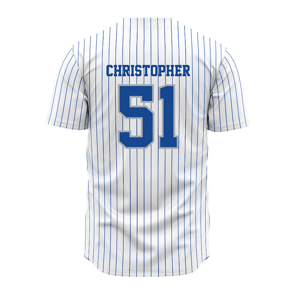 Seton Hall - NCAA Baseball : Mason Christopher - White Jersey-1