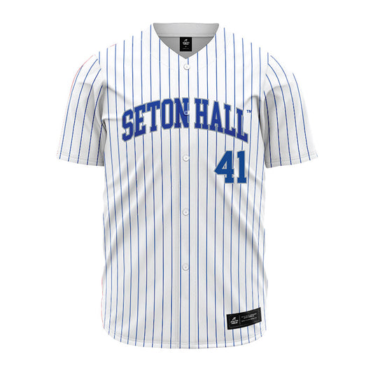 Seton Hall - NCAA Baseball : Steven Svenson - White Jersey-0