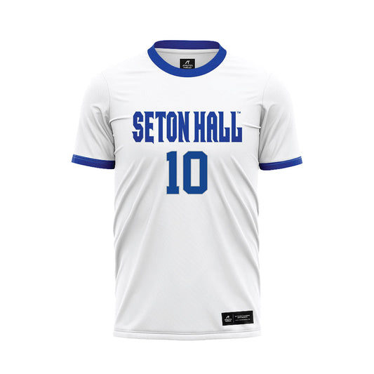 Seton Hall - NCAA Men's Soccer : Hugo Gerbore - White Soccer Jersey-0