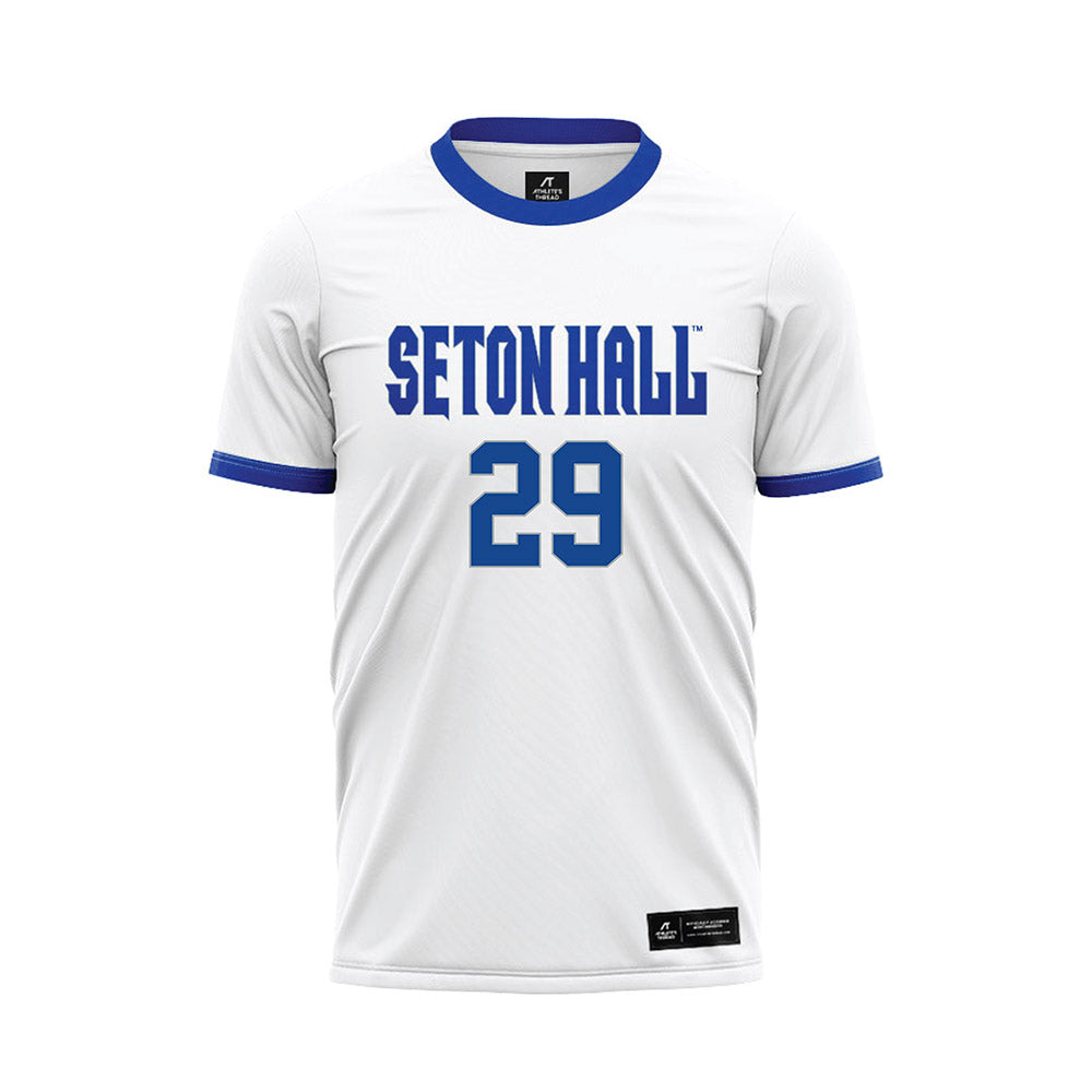 Seton Hall - NCAA Men's Soccer : Joaquin Brizuela - White Soccer Jersey-0