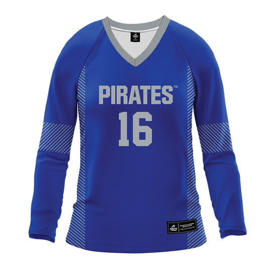 Seton Hall - NCAA Women's Volleyball : Senna Roberts-Navarro - Blue Volleyball Jersey-0