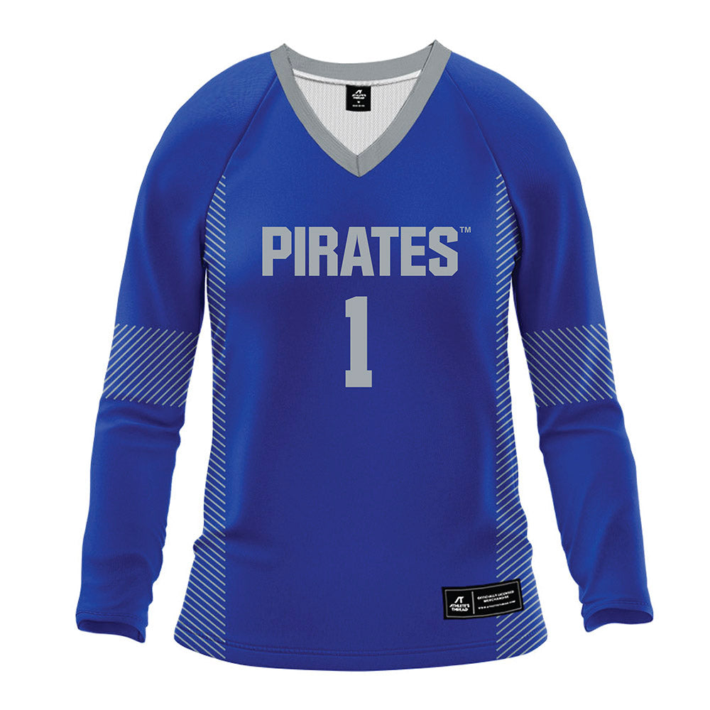 Seton Hall - NCAA Women's Volleyball : Mason Woo - Blue Volleyball Jersey-0