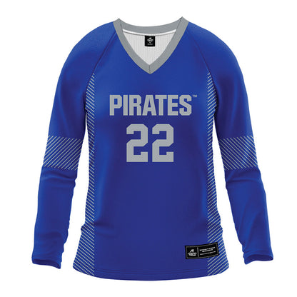 Seton Hall - NCAA Women's Volleyball : Alex Rasmussen - Blue Volleyball Jersey-0