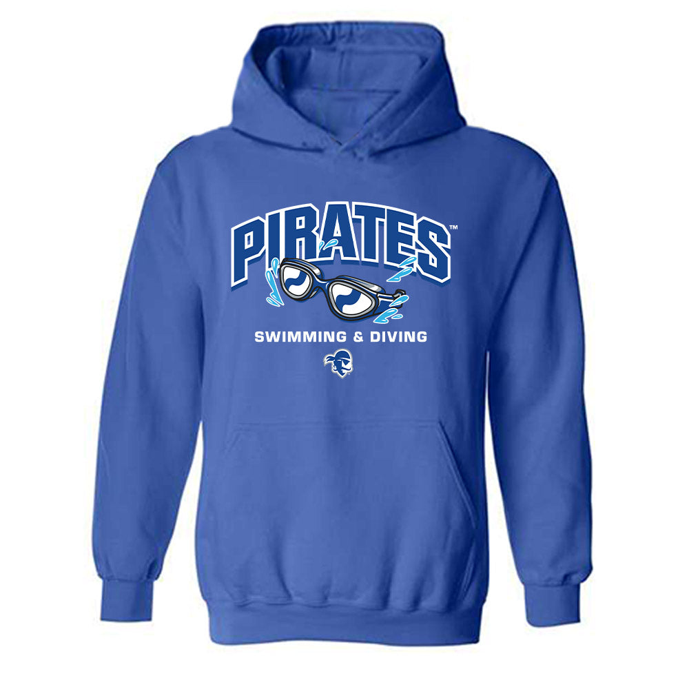 Seton Hall - NCAA Women's Swimming & Diving : Amy Kugelman - Sports Shersey Hooded Sweatshirt-0