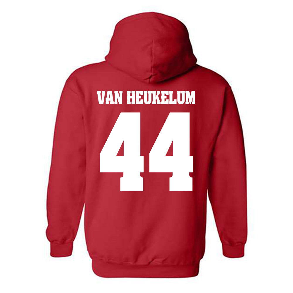 Wisconsin - NCAA Men's Soccer : Luke Van Heukelum - Classic Shersey Hooded Sweatshirt-1