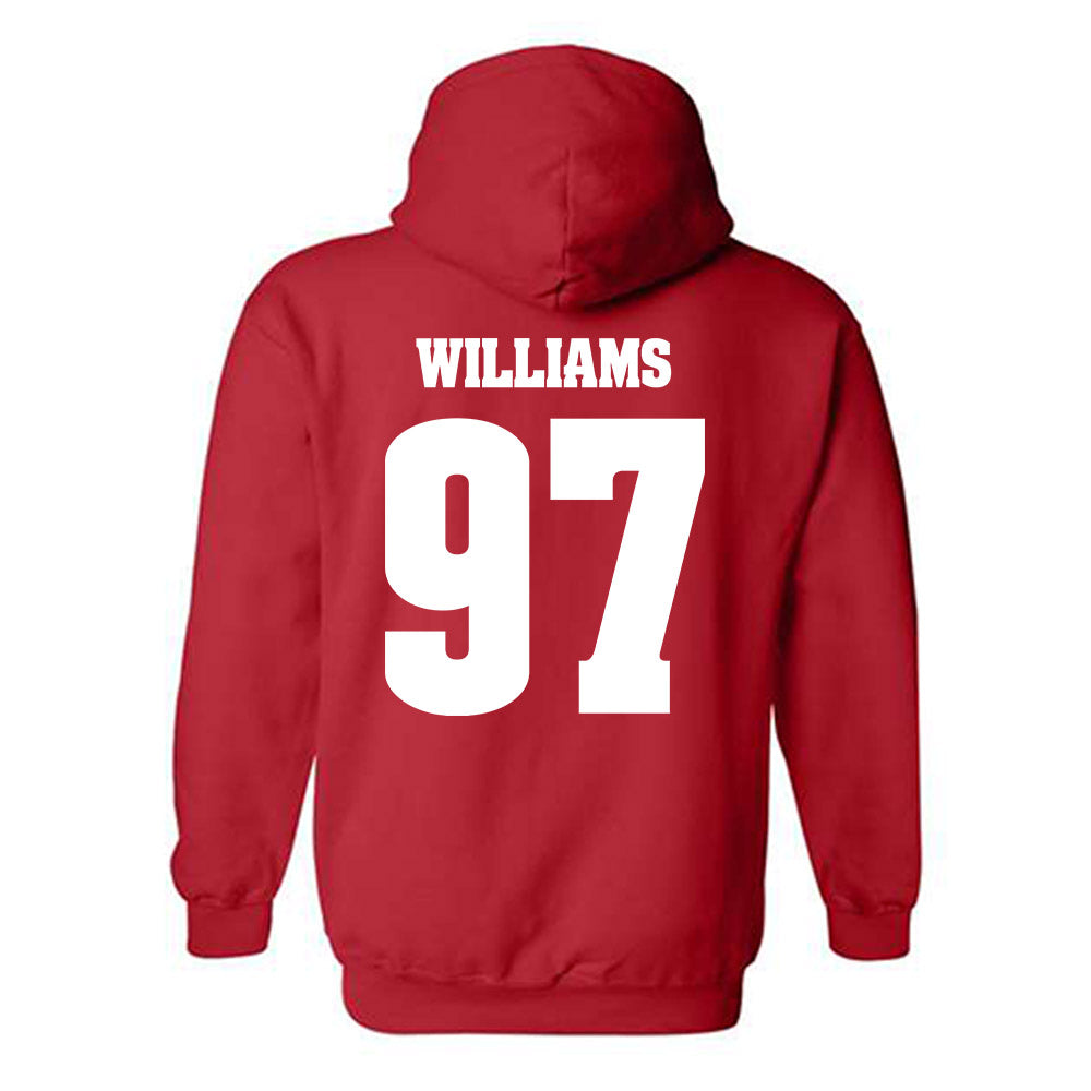 Wisconsin - NCAA Football : jaylen williams - Classic Shersey Hooded Sweatshirt-1