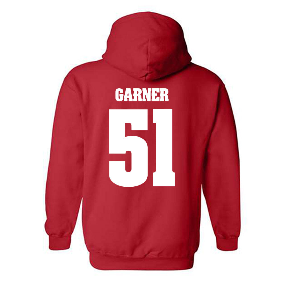 Wisconsin - NCAA Football : Micheal Garner - Classic Shersey Hooded Sweatshirt-1
