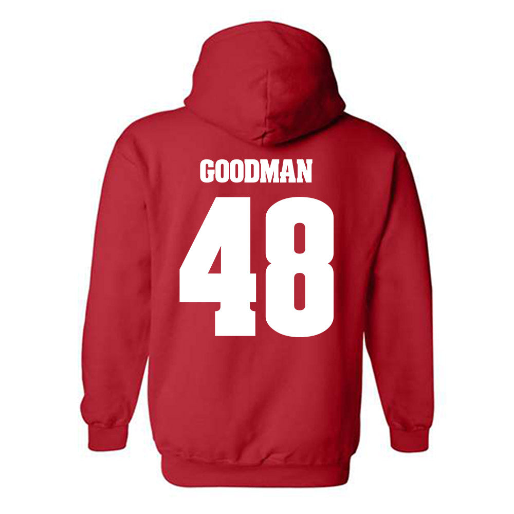 Wisconsin - NCAA Football : Andrew Goodman - Classic Shersey Hooded Sweatshirt-1