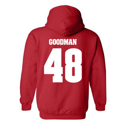 Wisconsin - NCAA Football : Andrew Goodman - Classic Shersey Hooded Sweatshirt-1